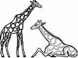 Giraffe Coloring Pages Print Printable Kids sketch template
