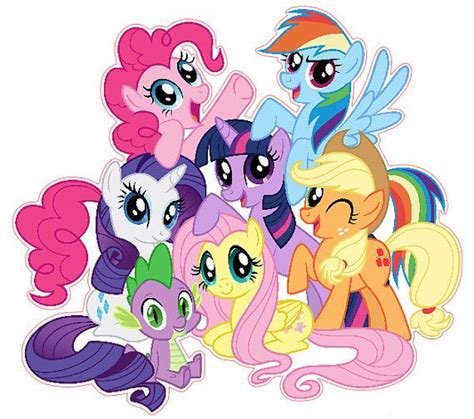 pony friendship  magic group shot set removable wall decal