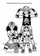 Coloring Roller Derby Princess Strong Book Princesses Super Pages Girls Johansson Little High Aim Shows They Huffingtonpost Linnea Linnéa Sheets sketch template