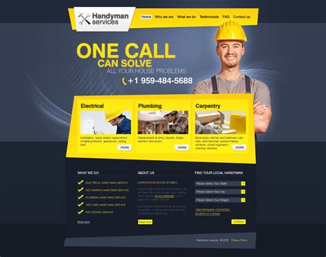 home repairs website template