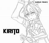 Sword Kirito Coloring Drawing Anime Kazuto Deviantart Kirigaya Line Pages Lineart Sao Getdrawings Basi Library Digital sketch template