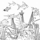 Ocean Coloring Pages Sea Printable Under Fish Life Color Kids Book Preschool Drawing Aquarium Children Print Sheets Adult Animal Bestcoloringpagesforkids sketch template