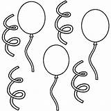 Printable Balloons Coloring Simple Popular sketch template