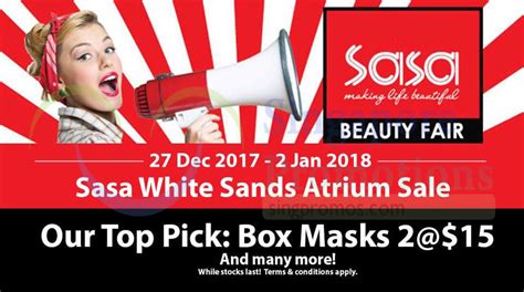 sasa atrium beauty sale fair  white sands   dec   jan