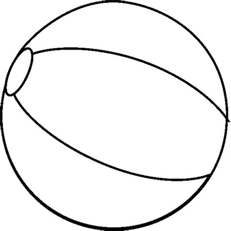 coloring page beach ball  objects printable coloring pages