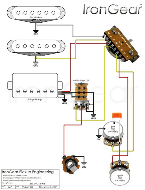 hss wiring diagram coil split  volume  tones