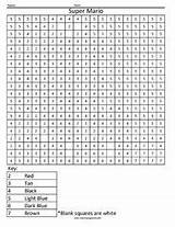 Coloring Number Printable Squared Pokemon Color Characters Worksheets Math Pages Numbers Mario Square Sheets Party Kids sketch template