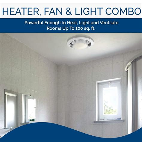 broan nutone wh exhaust fan heater  light combo bathroom ceiling heater  watts