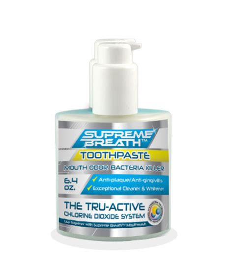 supreme breath™ active chlorine dioxide toothpaste cure bad breath