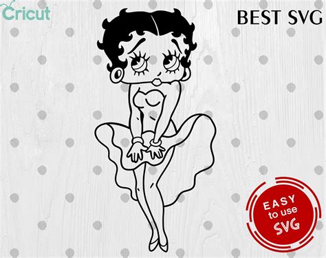 Betty Boop Svg Funny Svg Cricut Silhouette Cut File Etsy