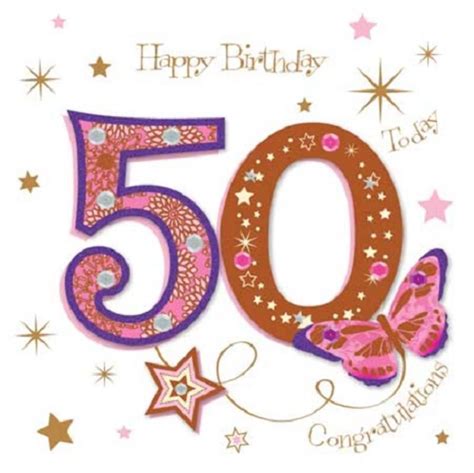 Happy 50th Birthday Greeting Card By Talking Pictures Cards