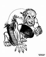 Wolfman Werewolf Baugh sketch template