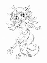Coloring Pages Fox Girl Aphmau Deviantart Sureya Drawing Girls Chibi Manga Anime Coloriage Late Cute Colouring Color Printable Foxes Drawings sketch template