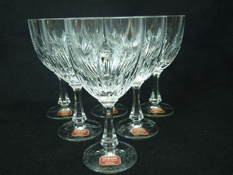 Gorham Crystal Hearthglow Water Goblets Wine Glasses Nachtmann Etsy