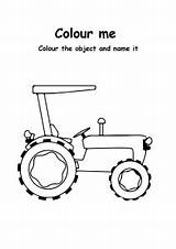 Tractor Worksheet Transportation Color Craft Coloring Pages Schoolmykids Worksheets Kindergarten sketch template