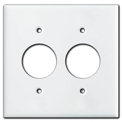gang  centered single receptacle wall plate covers white
