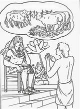 Joseph Coloring Bible Pharaoh Dream Dreams Kids Story Famine His Activities Choose Board School Sunday sketch template