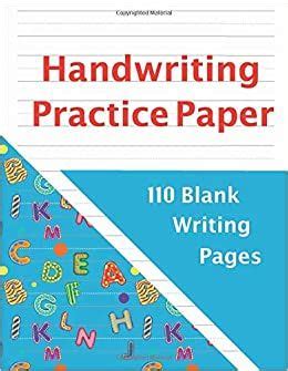 handwriting practice paper  blank writing pages handwriting