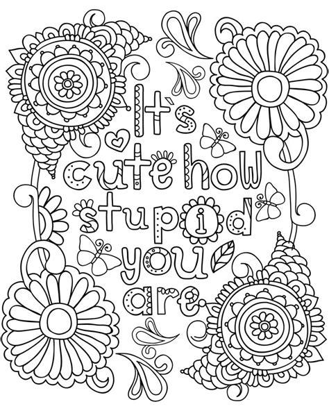 words colouring pages  adults images  pinterest