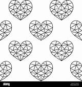 Alamy Herzen Muster Geometrische Valentinstag Schwarz Vectorified sketch template