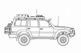 Fj Hilux Offgridweb Miniatur Truk 4runner Colorier Vehicle Expedition sketch template