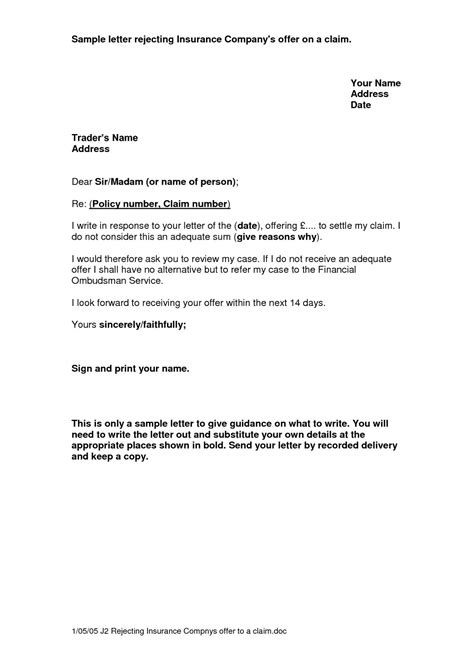 insurance denial letter template collection letter template collection