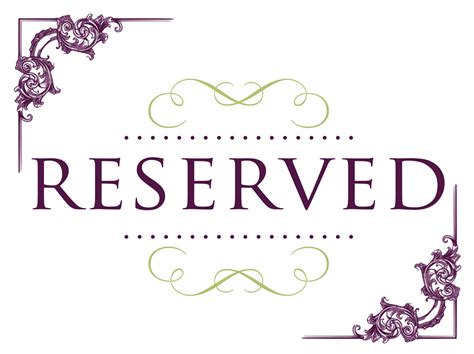 printable reserved table signs