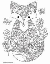 Mandala Renard Coloriage Imprimer Automne Coloring Pages sketch template