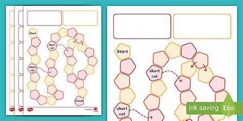 editable blank board game template fun primary resource
