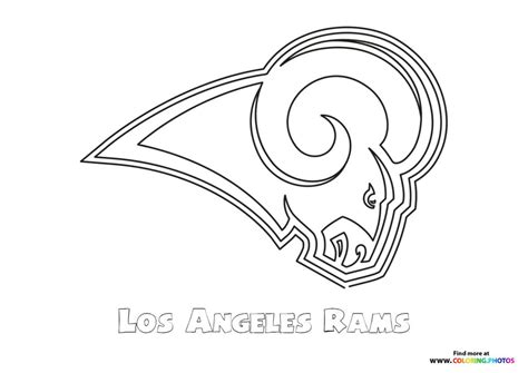 los angeles rams nfl logo coloring pages  kids