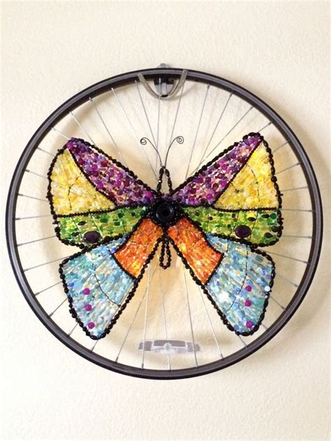 bicycle wheel butterfly art recycled bike art bicycle art products bicycle art bike art