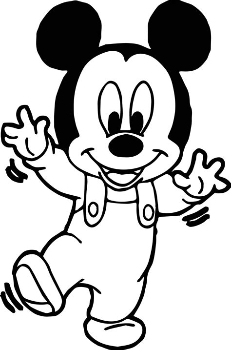 ideas  baby mickey coloring pages home family style