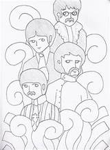 Beatles Coloring Pages Submarine Yellow Colouring sketch template