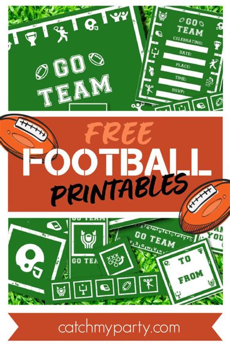 football party printables catch  party