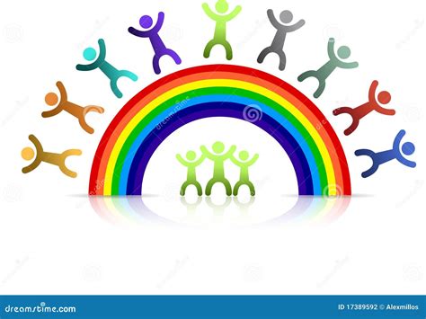 rainbow kids stock photography image