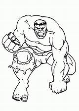Hulk Coloring Pages Incredible Getdrawings sketch template