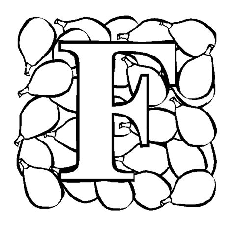letter  fig coloring page