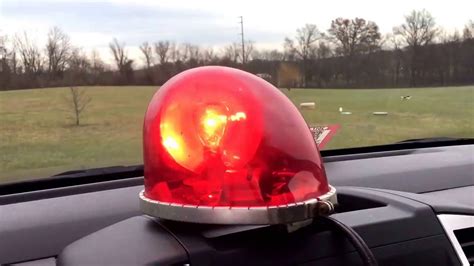 working vintage southern vp beacon emergency red rotating warning light  youtube