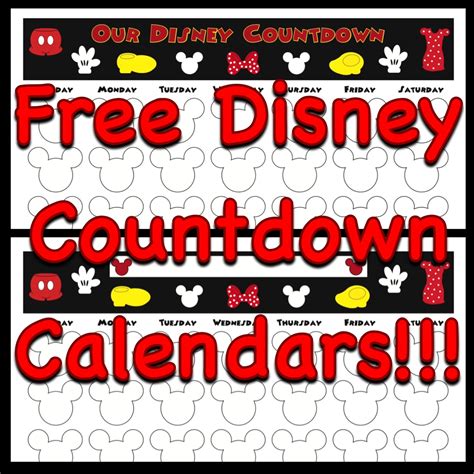 disney life countdown calendars