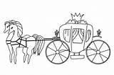 Carriage Chariot Vecteur Isolement Coloration Princesse sketch template