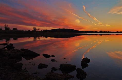 rocky shoreline sunset  wilson lake kansas photograph  greg rud pixels