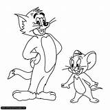 Jerry Tom Coloring Pages Color Printable Print Cartoons sketch template