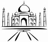 Taj Mahal Coloring Painting Colouring Pages Netart Trending Days Last sketch template