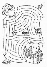Kids Mazes Maze Printable Christmas Coloring Pages Print Activities Allkidsnetwork Puzzle Worksheets Slp Find Santa Printables Choose Board sketch template