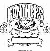 Panthers Mascot sketch template