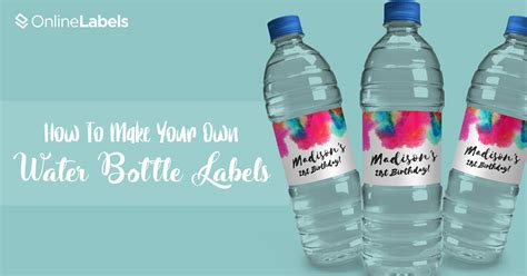 water bottle labels   easy steps