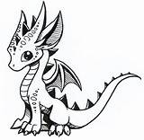 Dragon Drawings Coloring Sketch Cool Drawing Cute Pages Simple Easy Dragons Draw Sketches Fantasy sketch template