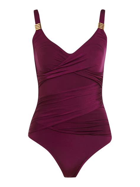 biba goddess swimsuit in purple lyst