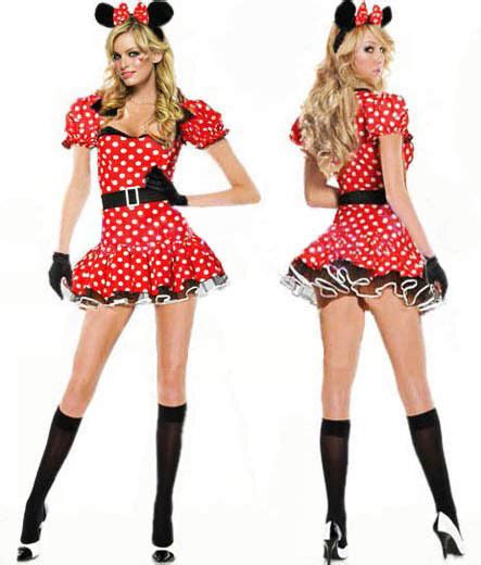 Sexy Halloween Womens Ladies Girls Minnie Mouse Fancy Dress Costume