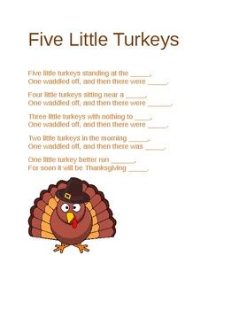 turkeys thanksgiving poem  worksheet   autism teacher